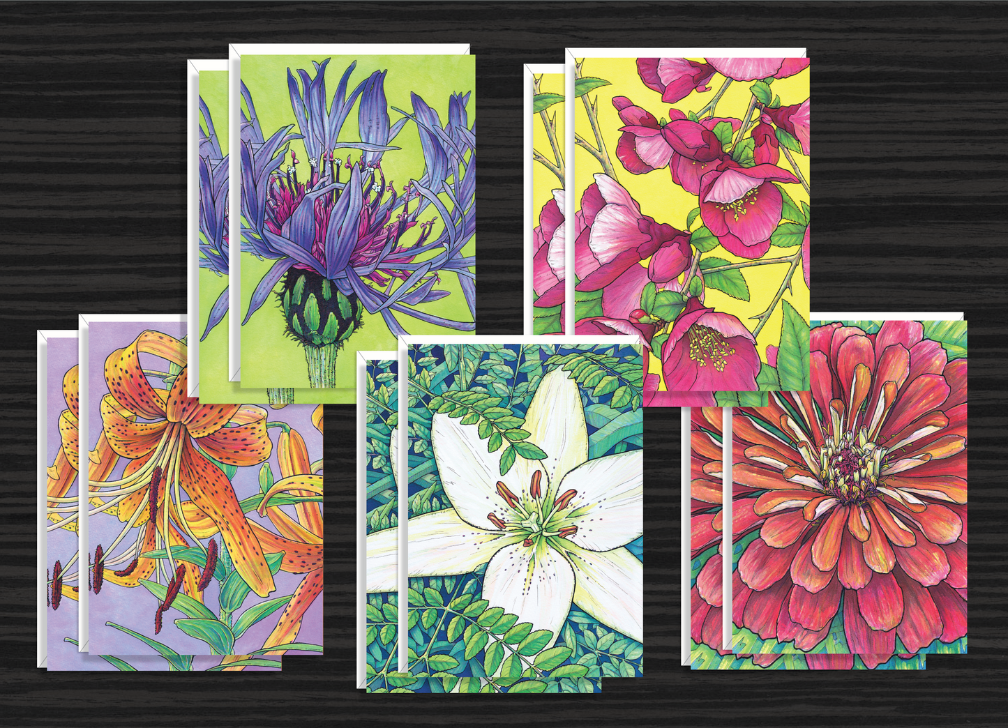 GREETING CARD SET – FLOWERS (SERIES 1)